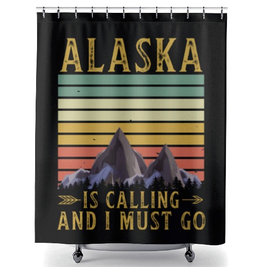 Alaska Shower Curtains Men's Women Children USA North Pole