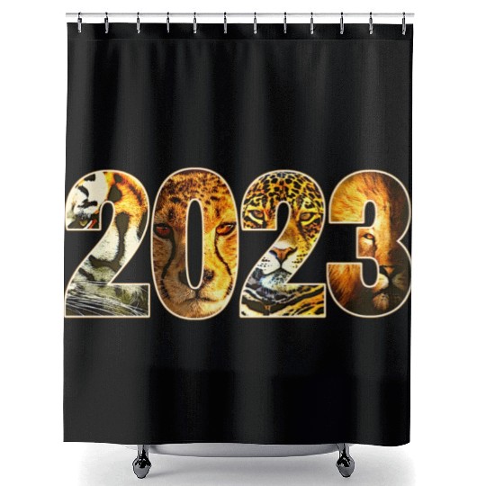 2023 WILD CAT DESIGN TIGER, CHEETAH, JAGUAR, LION Shower Curtains