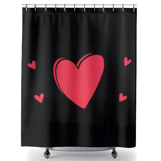 My Son is My Valentine Cute Valentines Day Mom Shower Curtains