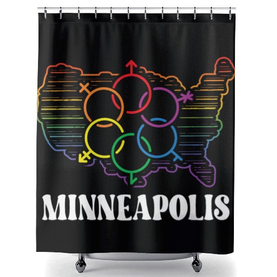 Minneapolis Pride Month Pride Flag LGBT Community Shower Curtains
