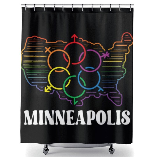 Minneapolis Pride Month Pride Flag LGBT Community Shower Curtains