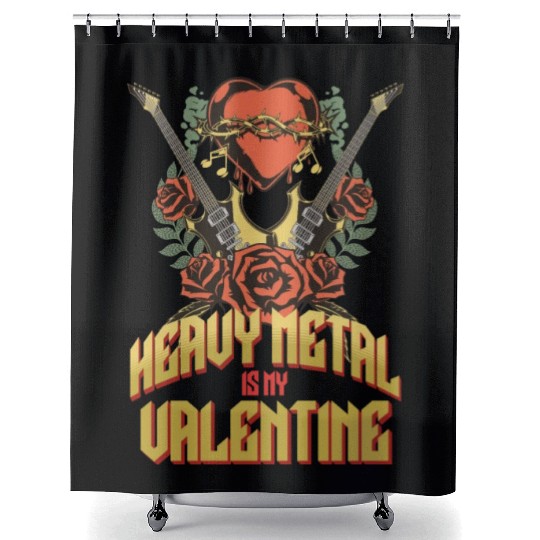 Heavy Metal Valentine Single Shower Curtains