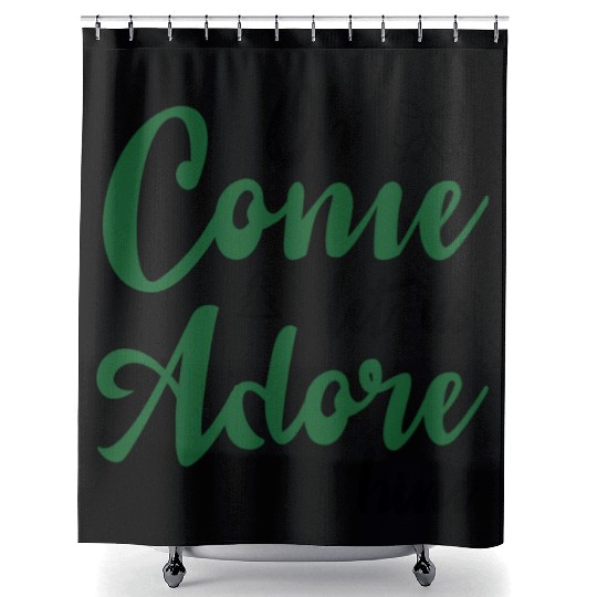 Oh come let us adore him Shower Curtains