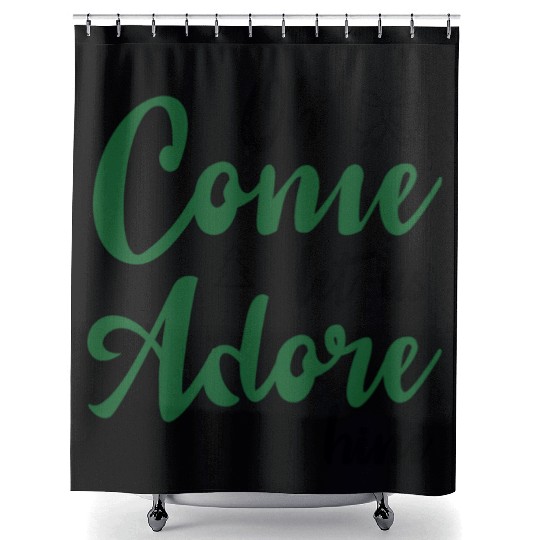 Oh come let us adore him Shower Curtains