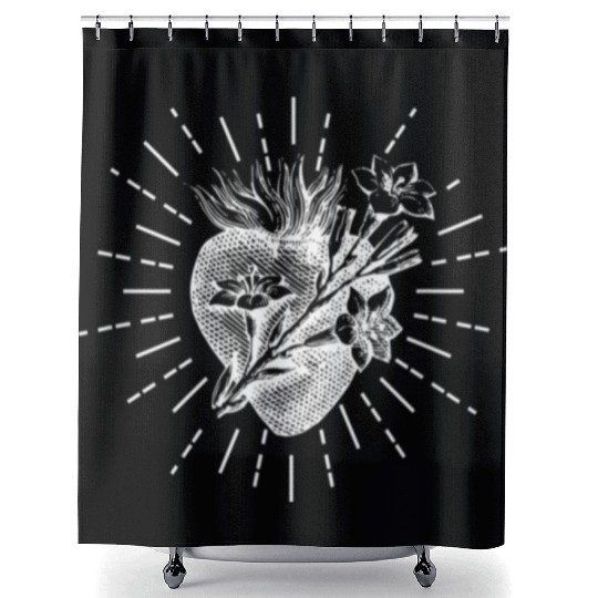 St Joseph Consecration Most Chaste Heart Catholic Shower Curtains