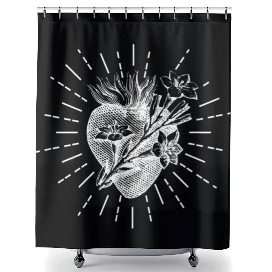 St Joseph Consecration Most Chaste Heart Catholic Shower Curtains