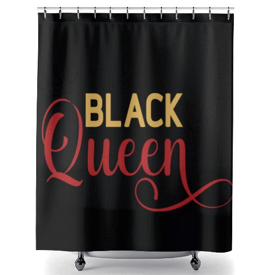Black queen Shower Curtains