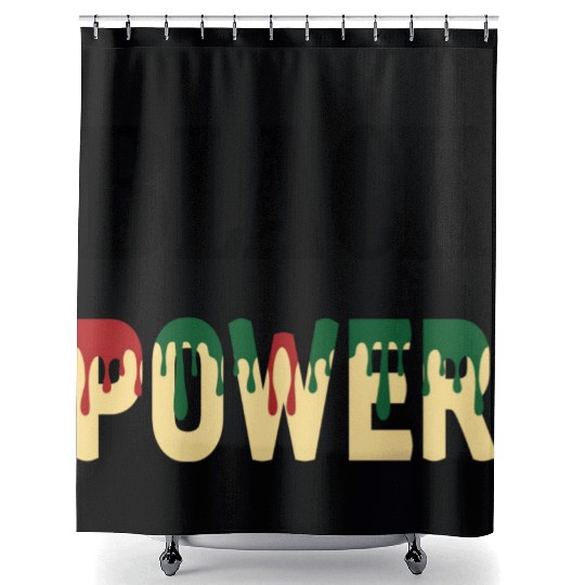 Black Power Shower Curtains