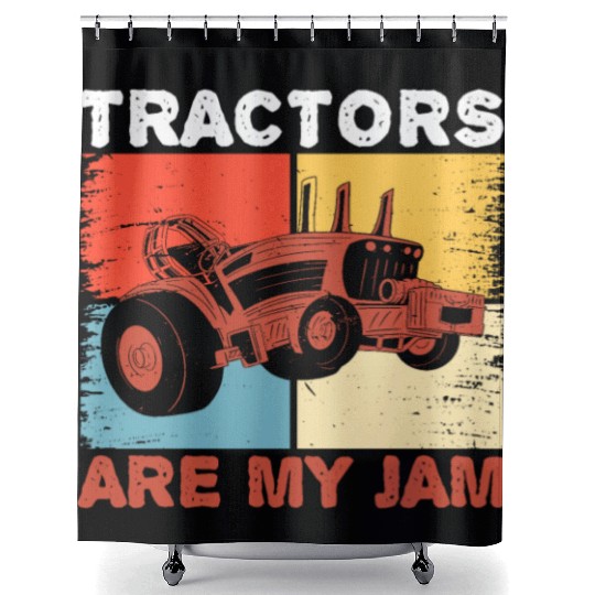 USA Flag America Farm Tractor Farming Life Farmer Shower Curtains