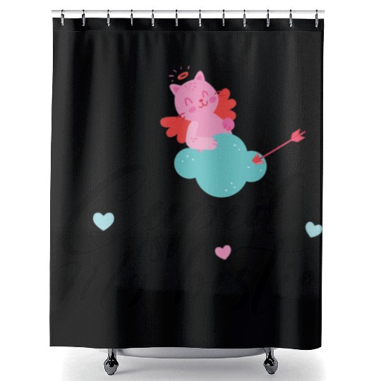 Cupid is my bestie gift for valentine cupid lovers Shower Curtains