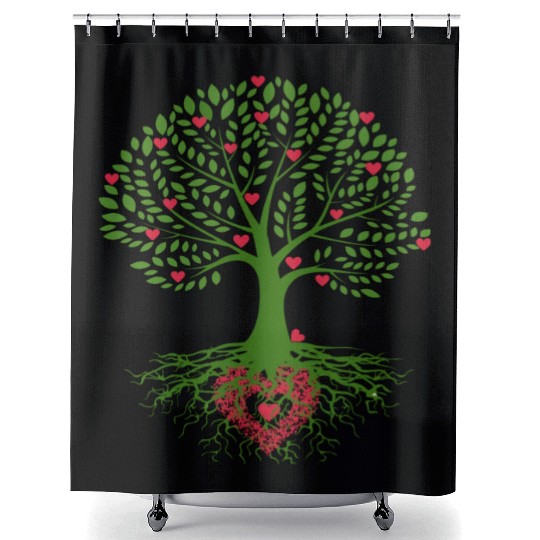 Tree - love Shower Curtains