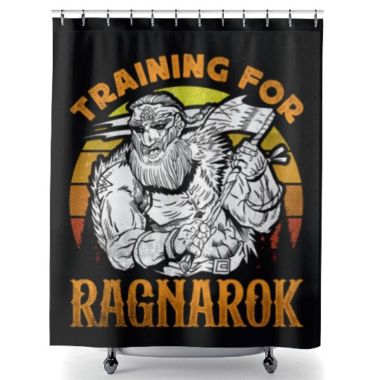 Bodybuilding - Training for ragnarok Shower Curtains