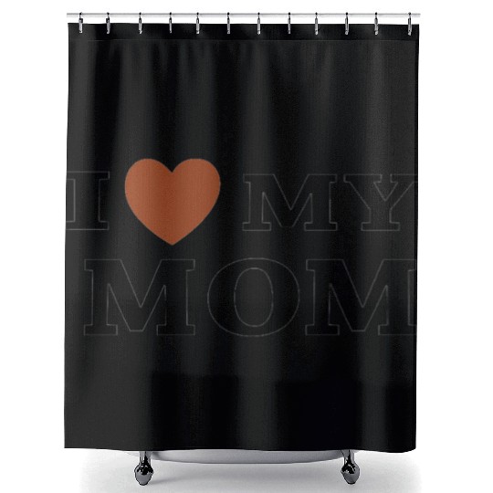 i love my mom Shower Curtains