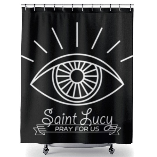 St Lucy St Lucia Patron of Eyes and Blind Catholic Shower Curtains