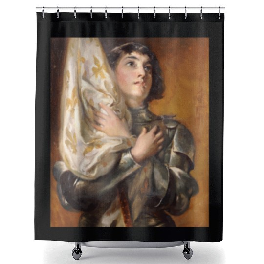 St. Joan of Arc Portrait Painting Catholic Gifts f Shower Curtains