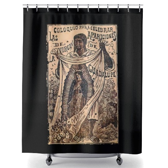 St Juan Diego Our Lady of Guadalupe Vintage Mary C Shower Curtains