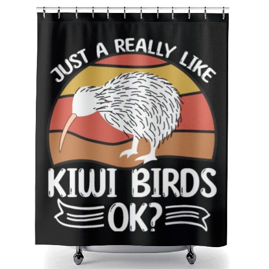 Just A Girl Who Loves Kiwis Kiwi Bird Gift Shower Curtains