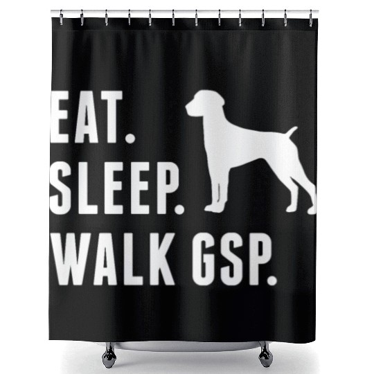 Eat Sleep Walk German Shorthaired Pointer Shower Curtains