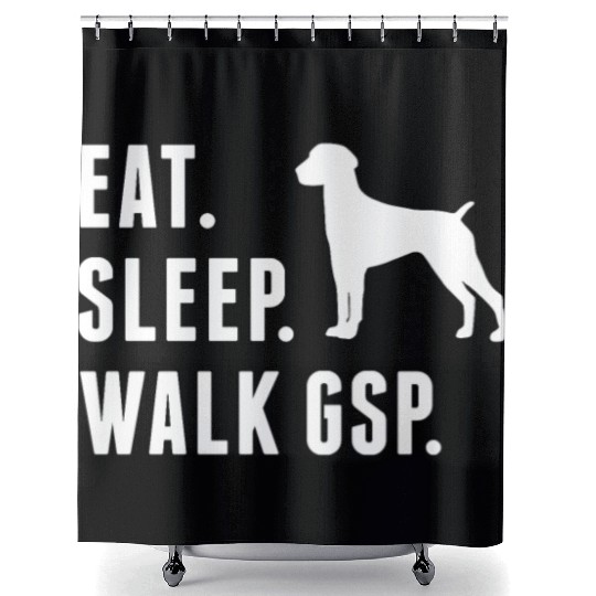 Eat Sleep Walk German Shorthaired Pointer Shower Curtains
