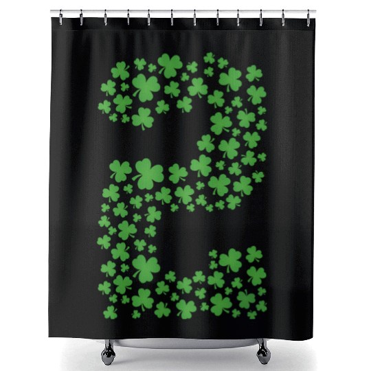Green Shamrocks St Patrick Day 2 Year old Toddler Shower Curtains