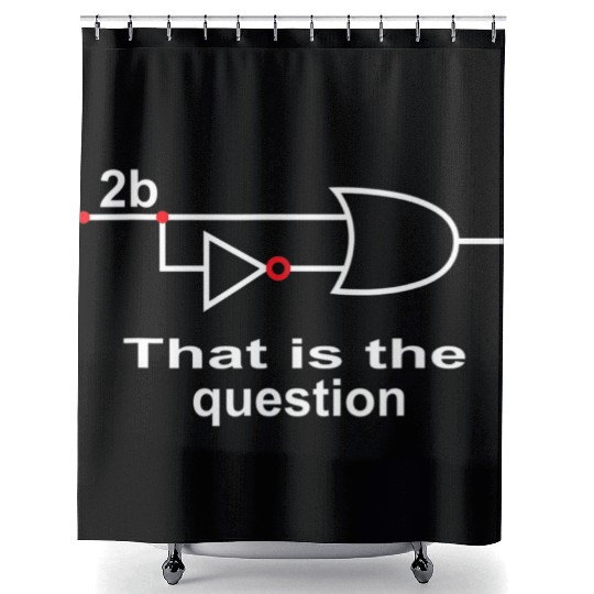 2B Or Not 2B Boolean Logic Classic Shower Curtains