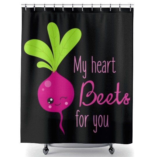 Kids Valentine Puns My Heart Beats for You363 Shower Curtains