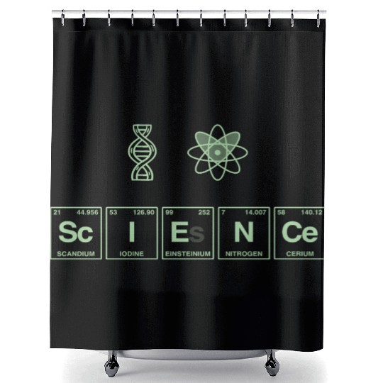 I LOVE SCIENCE - Periodic Table of Elements Shower Curtains