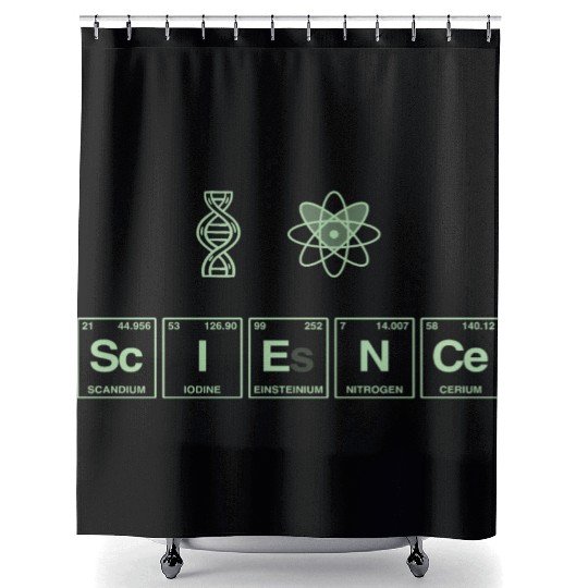 I LOVE SCIENCE - Periodic Table of Elements Shower Curtains