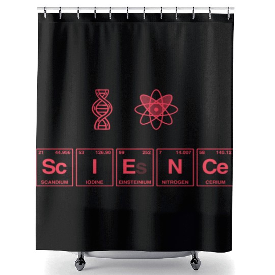 I LOVE SCIENCE - Periodic Table of Elements Shower Curtains