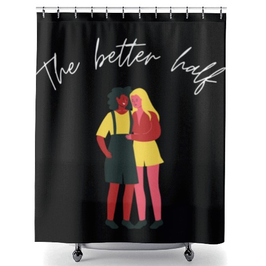 lesbian lgbtq pride valentine day 202 valentines Shower Curtains