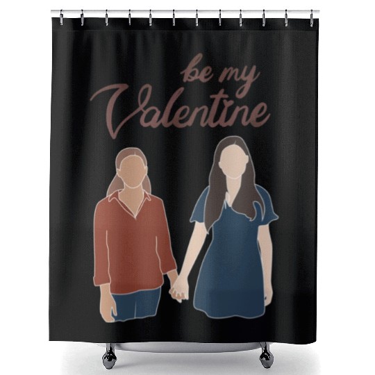 lesbian lgbtq pride valentine day 202 valentines Shower Curtains
