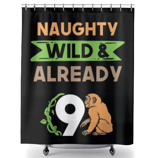 Gift 9 years birthday girl boy Ape Monkey Shower Curtains