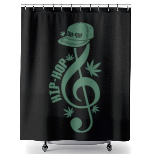 Clef with Cappi Music Direction Rap Shower Curtains
