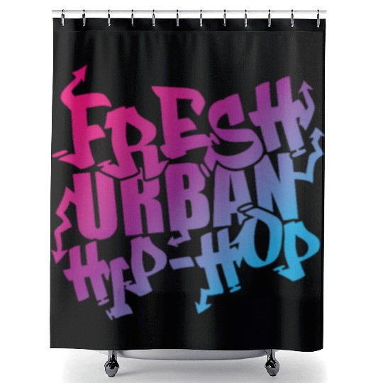 Fresh Urban Hip Hop Music Direction Rap Shower Curtains
