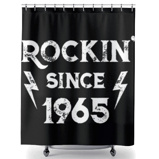 57 Year Old: Classic Rock 1965 57th Birthdayfantas Shower Curtains