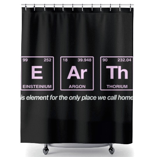 EARTH - written in elements of the periodic table Shower Curtains