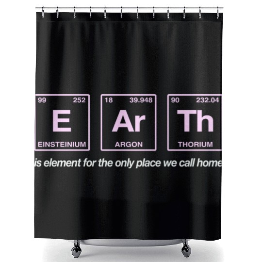 EARTH - written in elements of the periodic table Shower Curtains