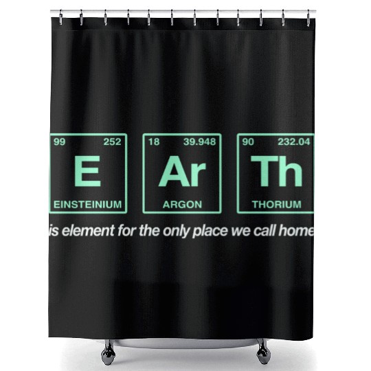 EARTH - written in elements of the periodic table Shower Curtains