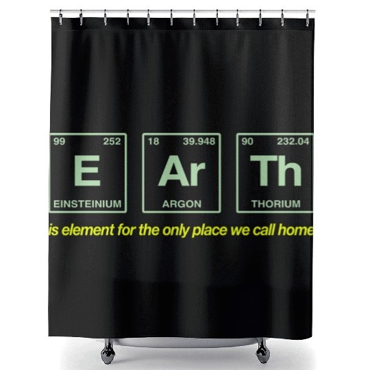 EARTH - written in elements of the periodic table Shower Curtains