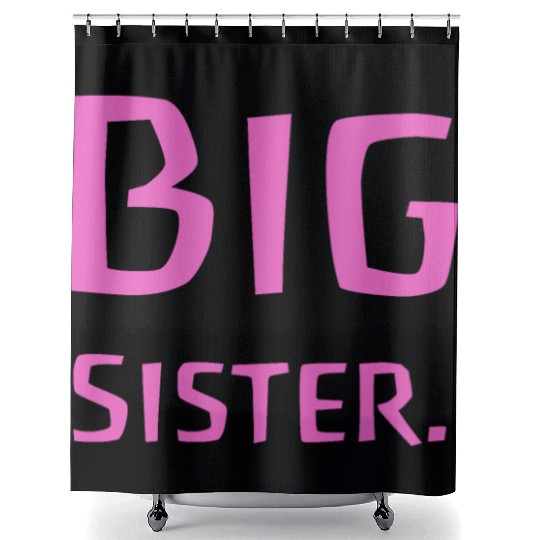 Big Sister Pink - Baby Birth Family Baptism Shower Curtains