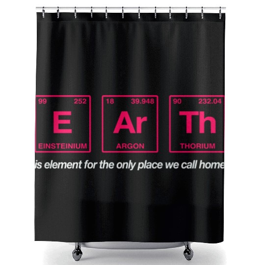EARTH - written in elements of the periodic table Shower Curtains