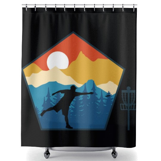 Disc Golf Disc Golfing Ultimate Frisbee Natur Shower Curtains