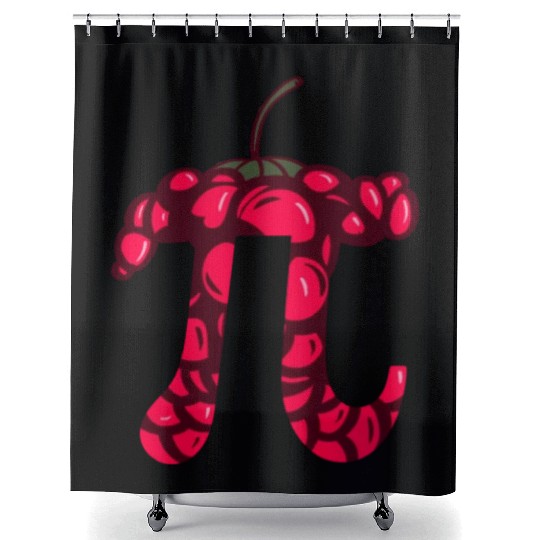 Raspberry Cake - Funny Pi Day Math Teacher Shower Curtains