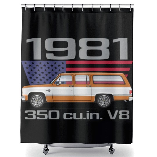 1981 Burnt Orange Shower Curtains