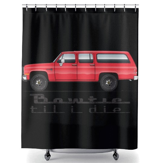 bowtie Cardinal Red Shower Curtains