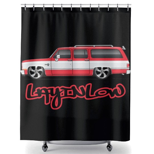 layinlow Cardinal Red Shower Curtains