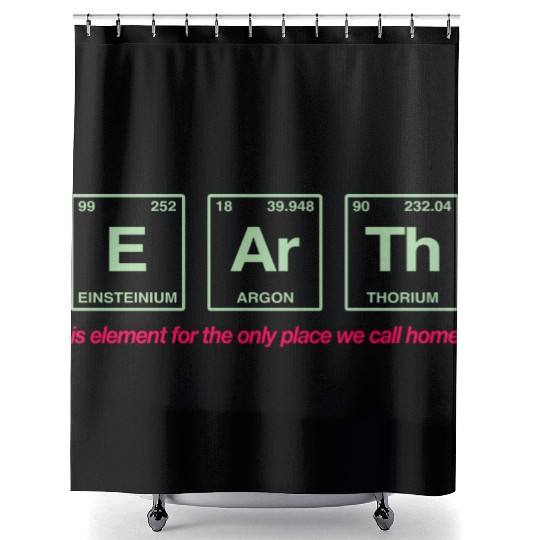 EARTH - written in elements of the periodic table Shower Curtains