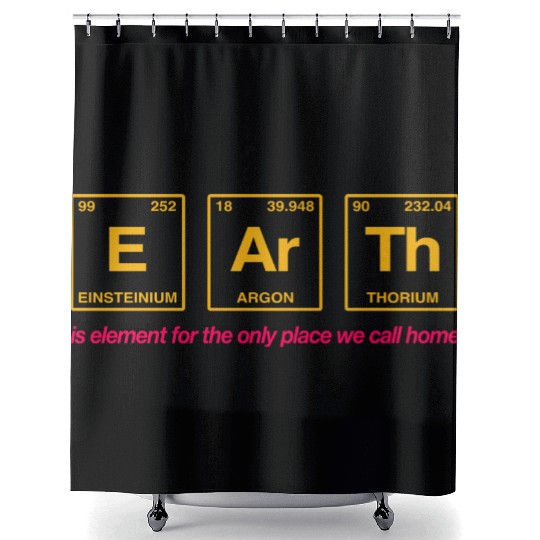 EARTH - written in elements of the periodic table Shower Curtains