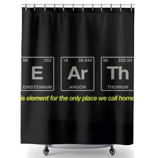 EARTH - written in elements of the periodic table Shower Curtains