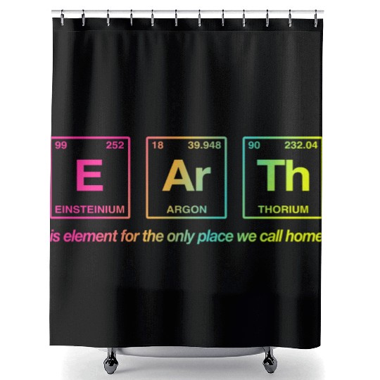EARTH - written in elements of the periodic table Shower Curtains